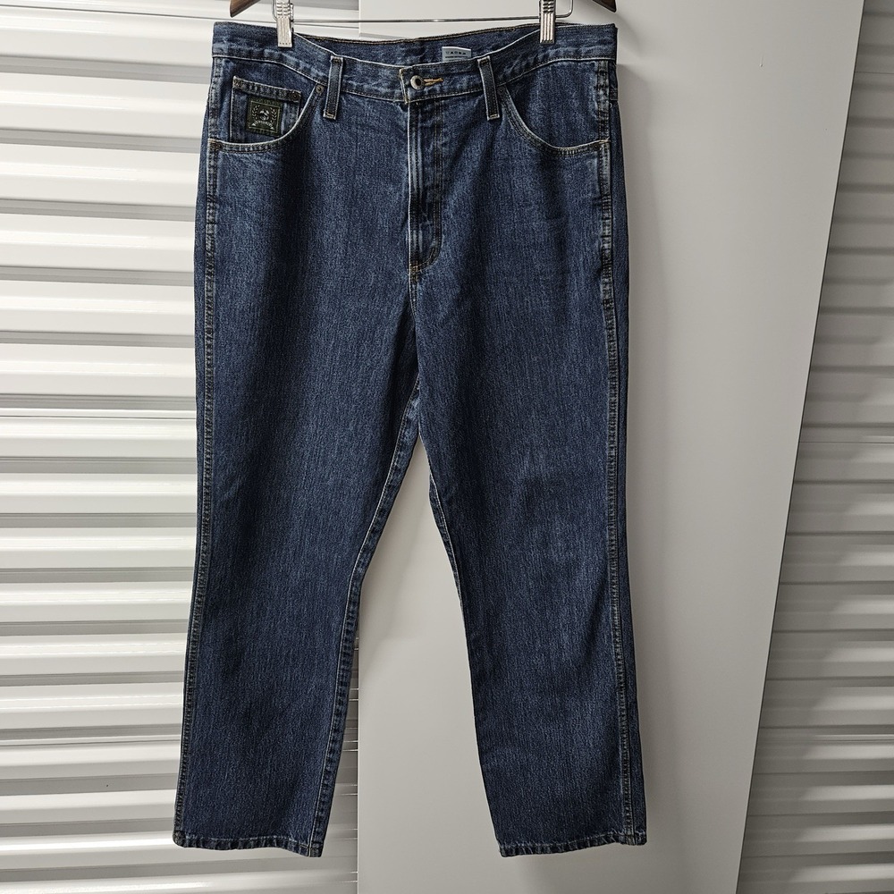 Cinch Mens Jeans 36x32 Blue Relaxed Straight Western Cowboy Denim Made Mexico